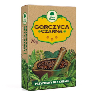 Gorczyca CZARNA Dary Natury przyprawa bez chemii 70 g