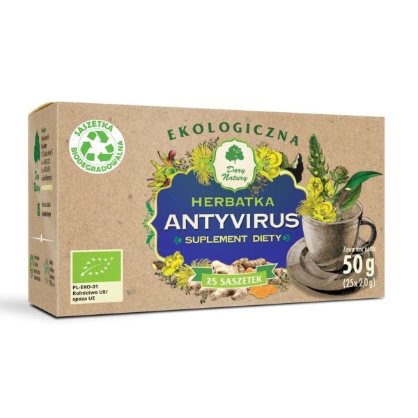 BIO Herbatka ANTYVIRUS w saszetkach Dary Natury 25 x 2 g (50 g)