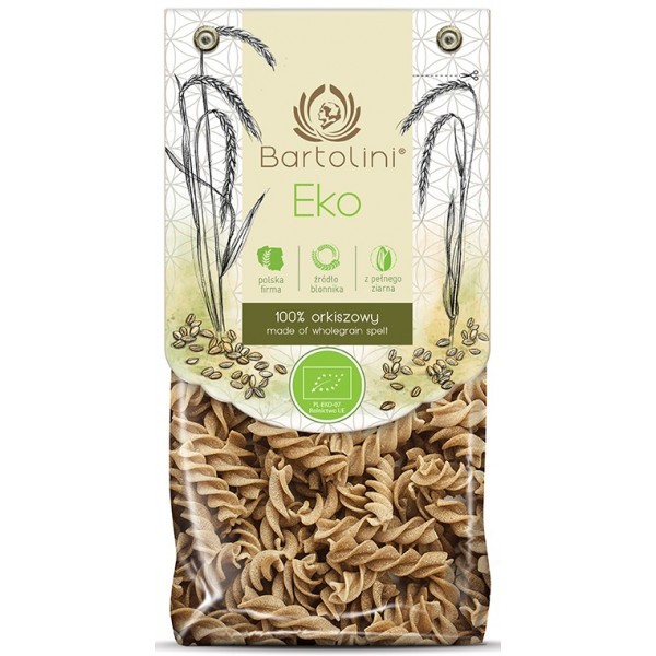 BIO Makaron Pełnoziarnisty Świderki orkiszowy Bartolini 250 g