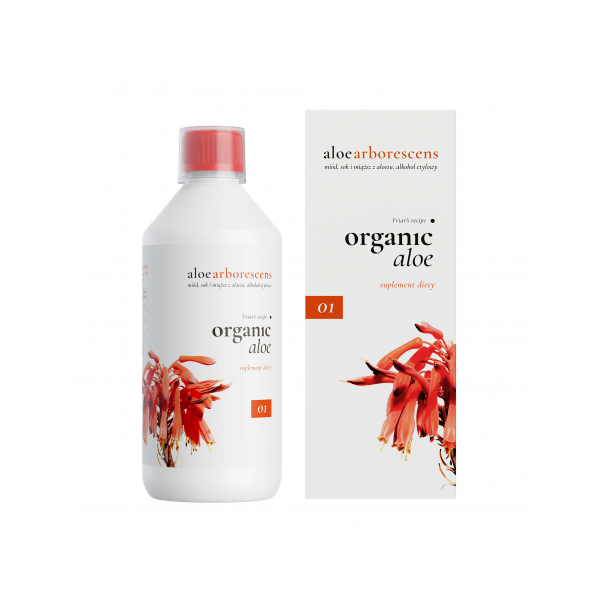 Aloe arborescens - Przepis Mnicha Organic Life 500 ml suplement diety