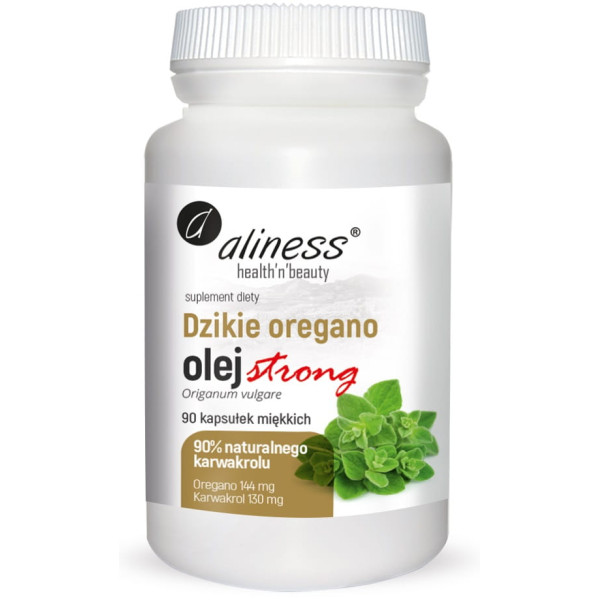 Dzikie oregano w kapsułkach olej STRONG 100% naturalny x 90 kaps Aliness suplement diety