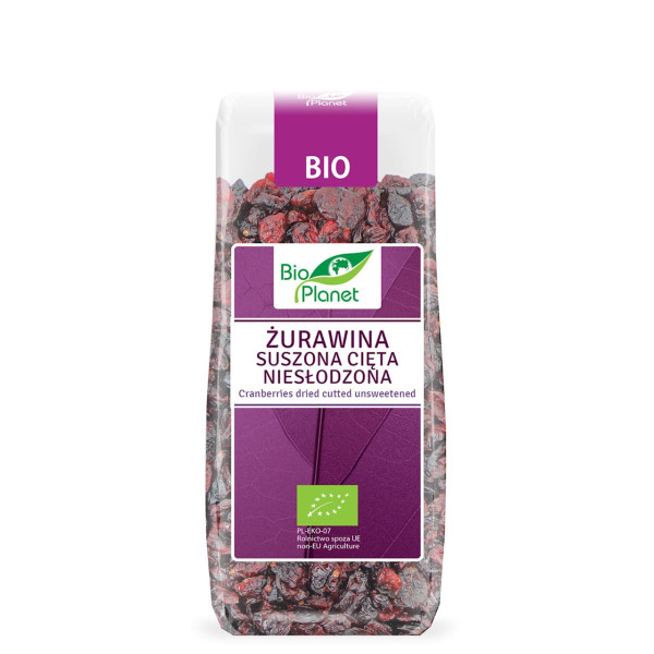 BIO żurawina suszona cięta niesłodzona BIO Planet 100 g