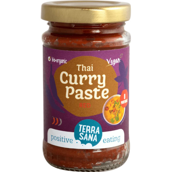 Tajska pasta BIO CZERWONE CURRY bez cukru Terrasana 120 g