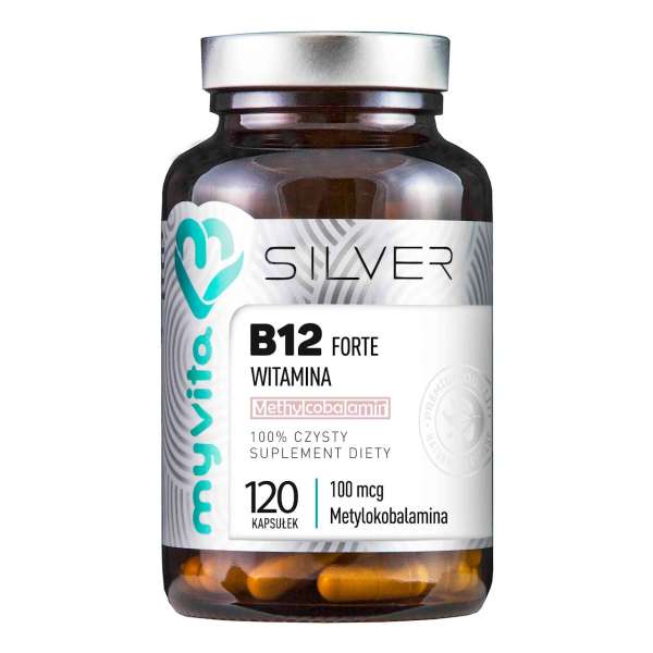 SILVER Witamina B12 100mcg, 120 kapsułek (Metylokobalamina) MyVita suplement diety