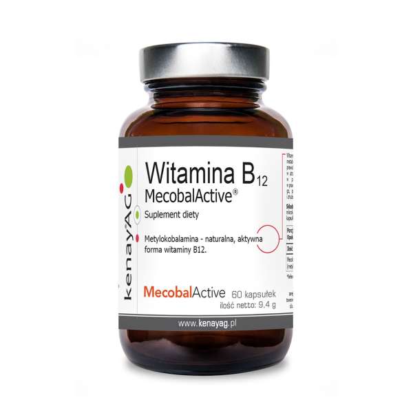 KENAY Witamina B12 250mcg, 60 kapsułek -  metylokobalamina MecobalActive suplement diety