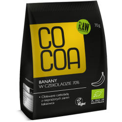 BIO Banany w surowej czekoladzie 70% CoCoa