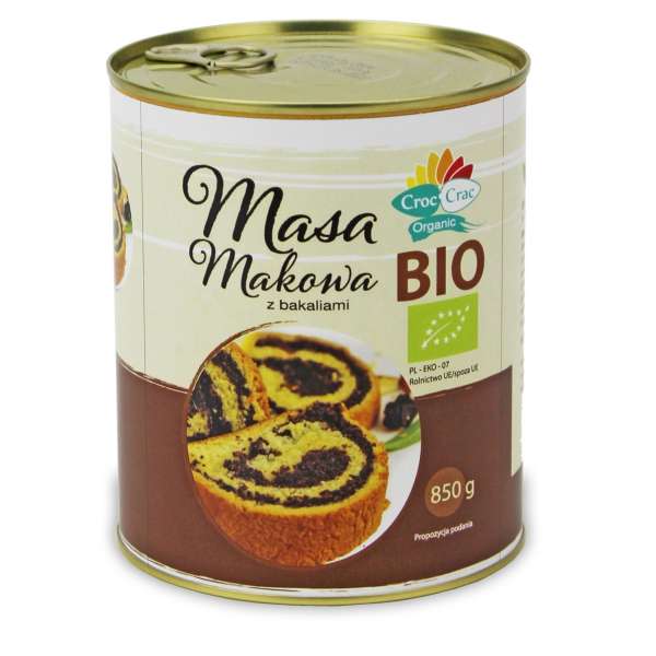 MASA MAKOWA Z BAKALIAMI BIO 850 g (PUSZKA) - CROC-CRAC (BIOVERI)