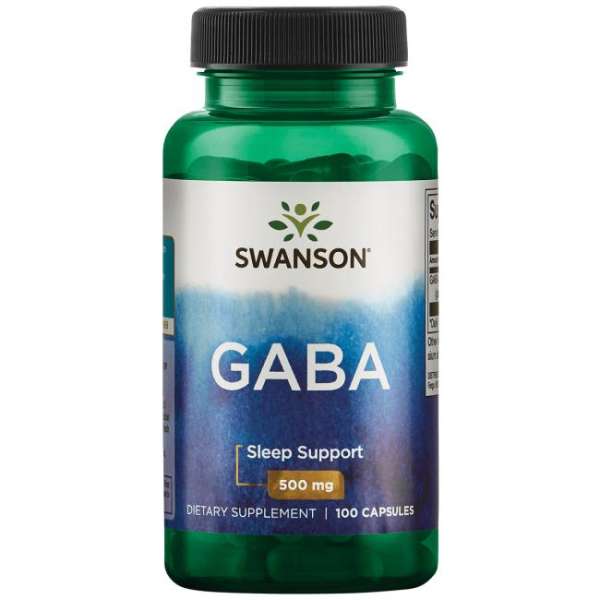 SWANSON GABA - Sleep Support 500 mg, 100 kaps suplement diety