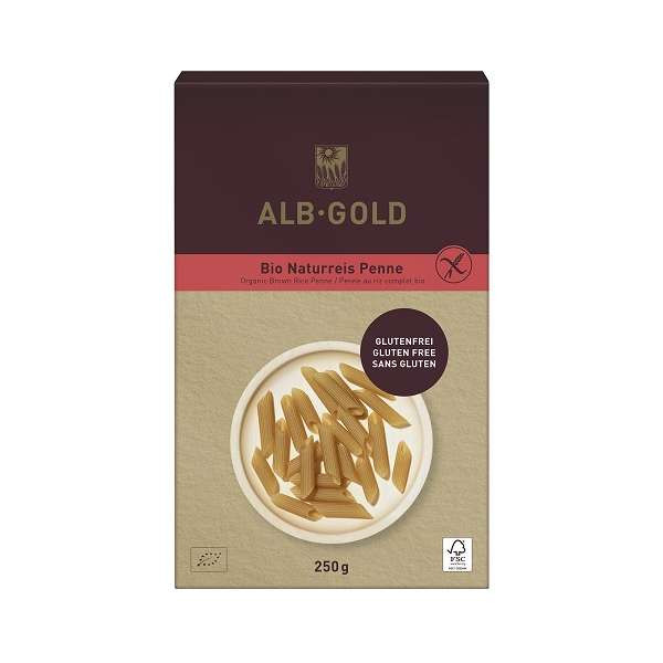 BIO Makaron z brązowego ryżu bezglutenowy 250 g Alb-Gold