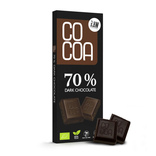 BIO Surowa czekolada gorzka CoCoa 70% kakao 40 g