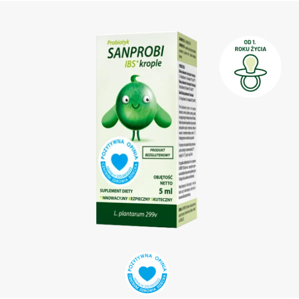 Probiotyk dla dzieci w kroplach Sanprobi IBS 5 ml