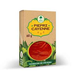 Pieprz CAYENNE Dary Natury przyprawa bez chemii 60 g