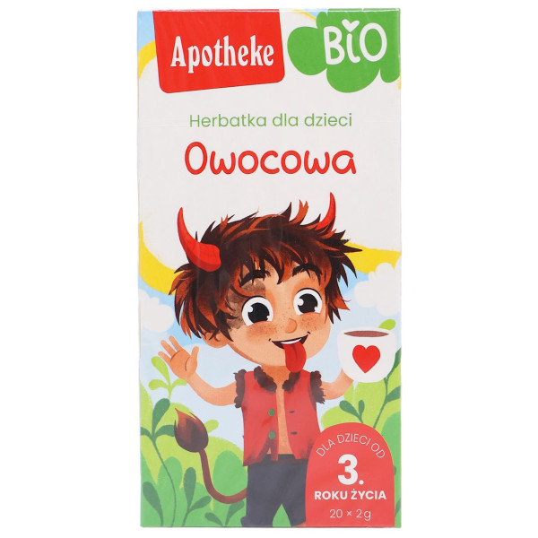 BIO Herbatka dla Dzieci Owocowa 20 saszetek x 2 g Apotheke 40 g od 3. roku życia