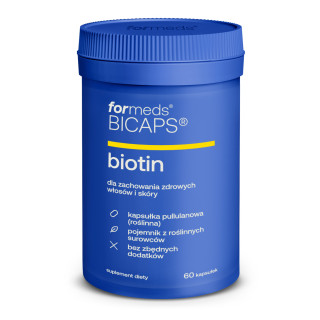 BICAPS BIOTIN (biotyna) witamina B7 60 kapsułek Formeds suplement diety