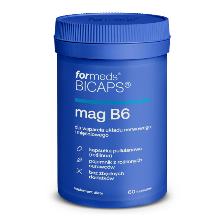 BICAPS MAG B6 (magnez+witamina B6) 60 kapsułek Formeds suplement diety