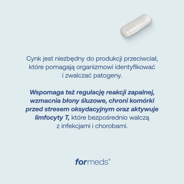 BICAPS ZINC (cytrynian cynku) 60 kapsułek Formeds suplement diety
