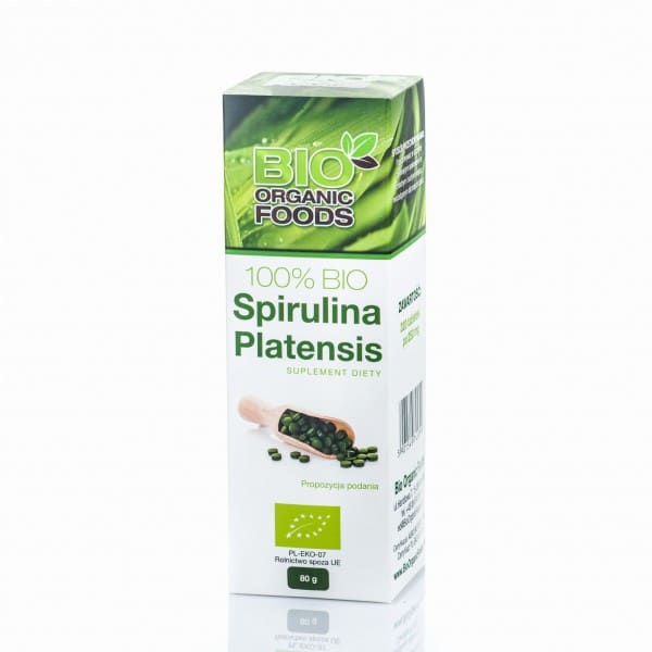 BIO spirulina platensis 100% BIO Organic Foods 80 g