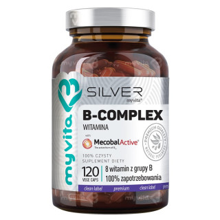 Witamina B-Complex 100% MyVita SILVER PURE | 1 kapsułka 100% RWS