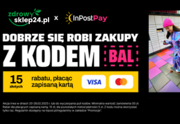 Odbierz 15 zł rabatu za zakupy za minimum 50 zł z InPost Pay!